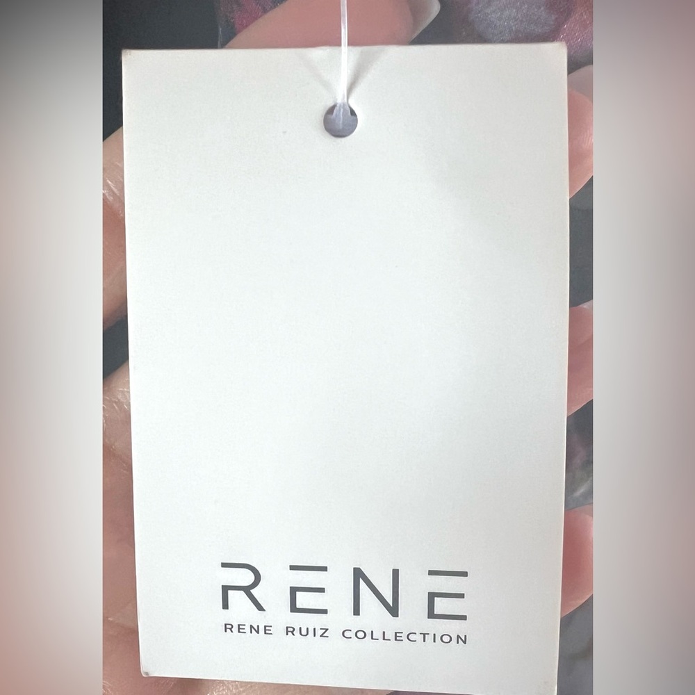 NWT $995 Rene Ruiz Collection Floral Gown Black Pink Sz 4 Gala Prom Wedding - Picture 16 of 16